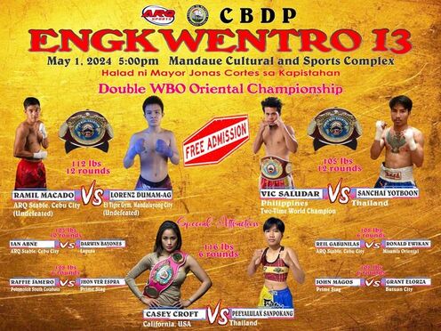 WBO Regional Belts at Stake in Mandaue City